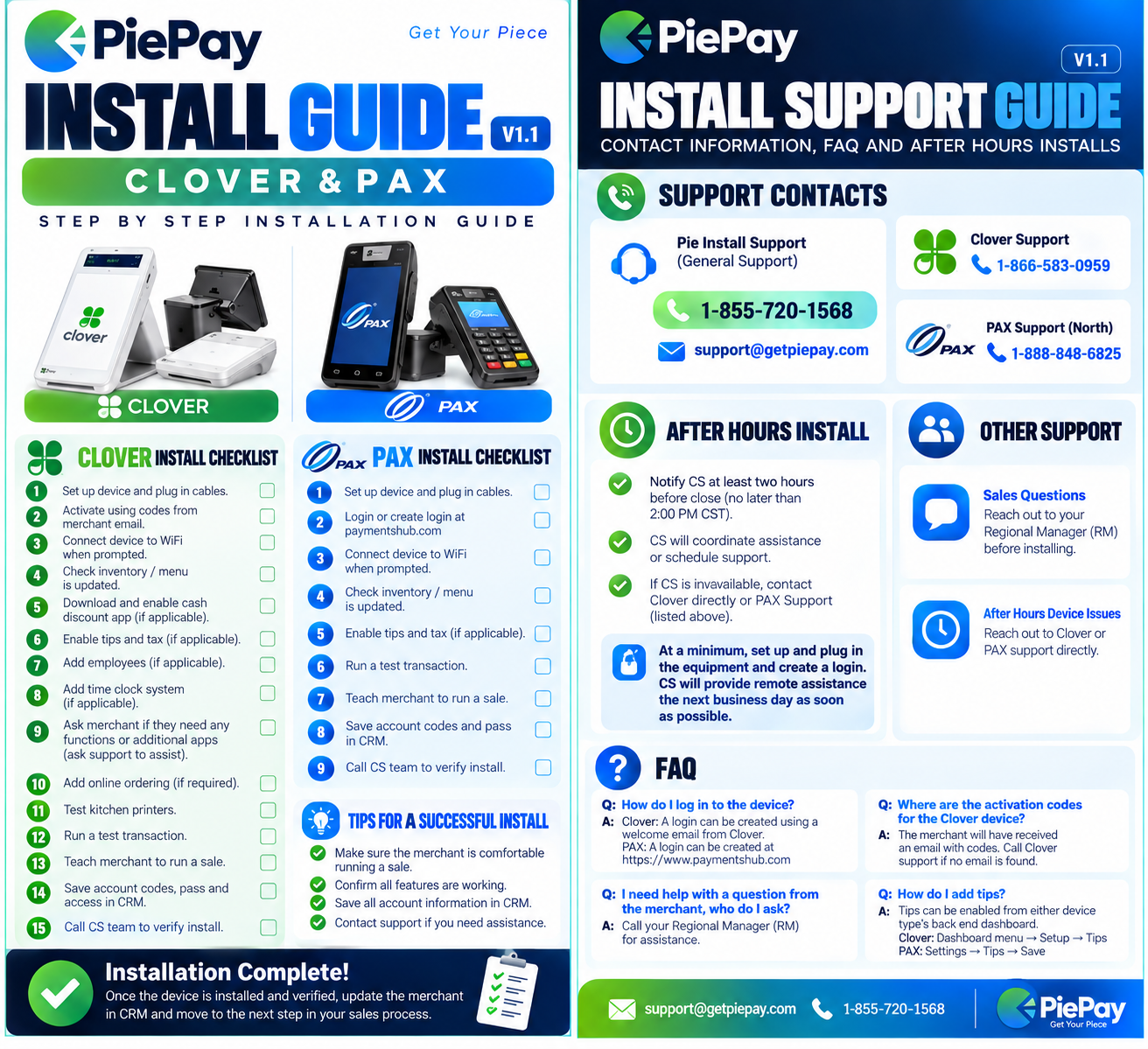 PiePay Clover & PAX Install Guide